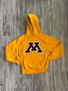 Signature Gold Minnesota Pullover Hoodie with Maroon 'M' Patch